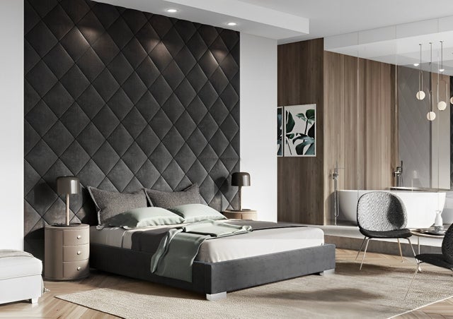 Diamond tufted cheap wall panels
